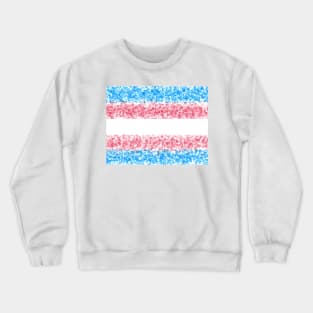 Trans Flag Painted Design Crewneck Sweatshirt